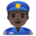 man police officer, dark skin tone